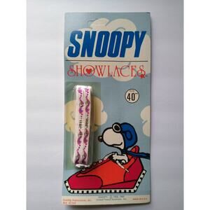 Snoopy Pilot Peanuts Shoelaces Vintage NOS 1965 Original Sealed Show Laces 40
